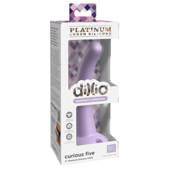 Dillio Nyfiken Fem - Sugkopp Dildo (15cm) - Lila