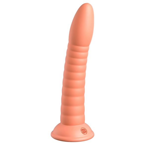 Dillio Wild Thing - Räfflad dildo (19 cm) - orange