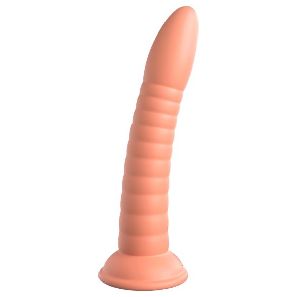 Dillio Wild Thing - Räfflad dildo (19 cm) - orange