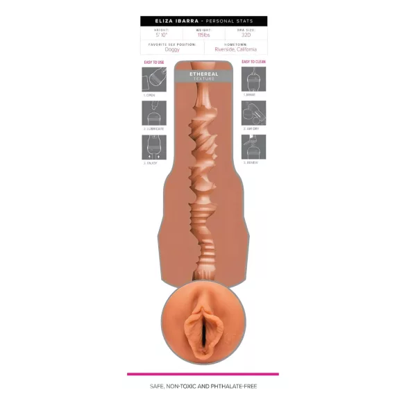Fleshlight Eliza Ibarra Ethereal - realistisk konstgjord vagina (naturell)