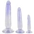 Crystal Clear - analträningsset dildo - 3 delar - transparent blå