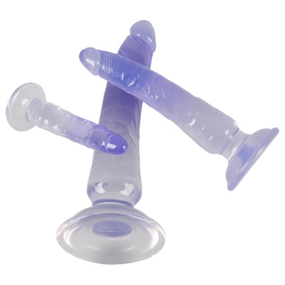 Crystal Clear - analträningsset dildo - 3 delar - transparent blå