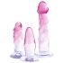 Klart kristallset - Analtränare 3 delar (transparent-rosa)