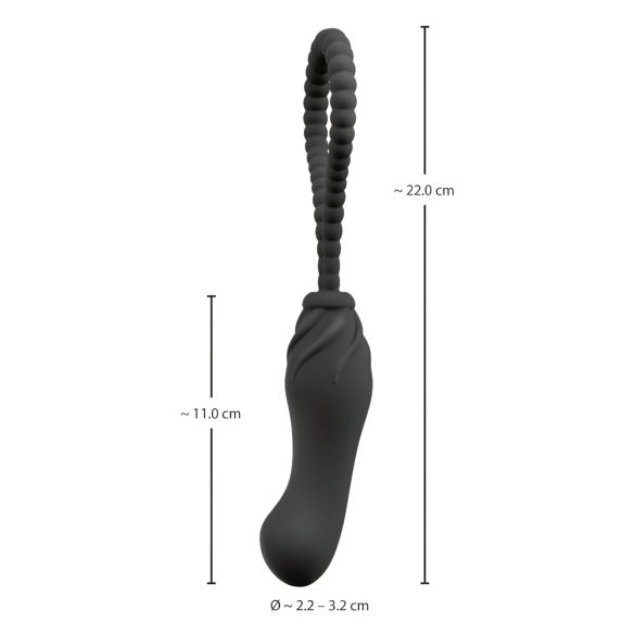 Black Velvets - strap-on dildo - justerbar passform - svart