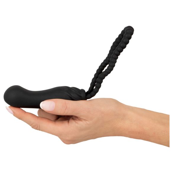 Black Velvets - strap-on dildo - justerbar passform - svart