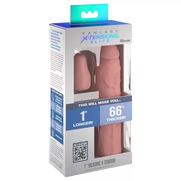 Pipedream - X-TENSION Elite 1 - penisförlängare som kan klippas till önskad längd (naturell)
