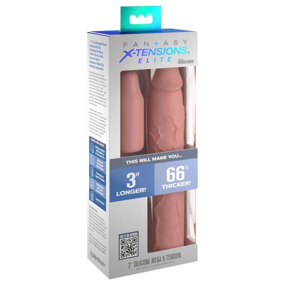 X-TENSION Elite 3 - justerbar penisöverdrag (hudfärgad)