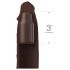 X-TENSION Elite 3 - elastisk penisring (brun)
