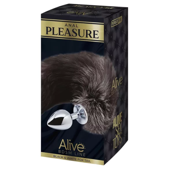 Alive Anal Pleasure - medium analplugg med rävsvans (silver)
