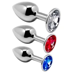 Alive - analplugg set - metall - silver