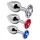 Alive - analplugg set - metall - silver