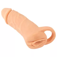   Nature Skin - penishylsa och masturbator - naturfärg - 18 cm