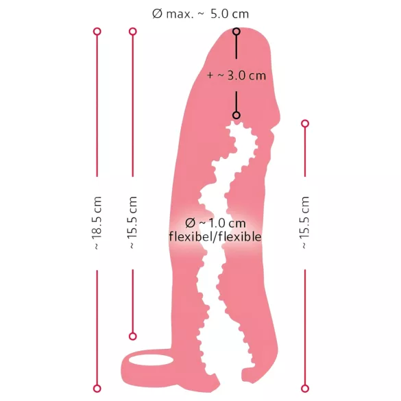 Nature Skin - penishylsa och masturbator - naturfärg - 18 cm