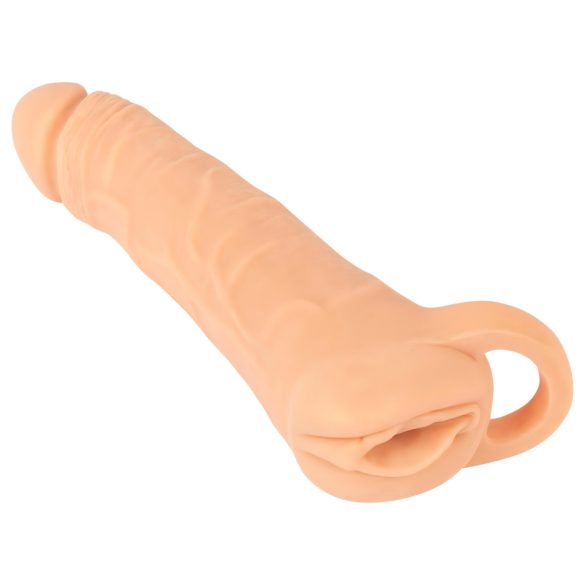 Nature Skin - 2i1 Fick och Penishylsa - 23 cm (Natur)