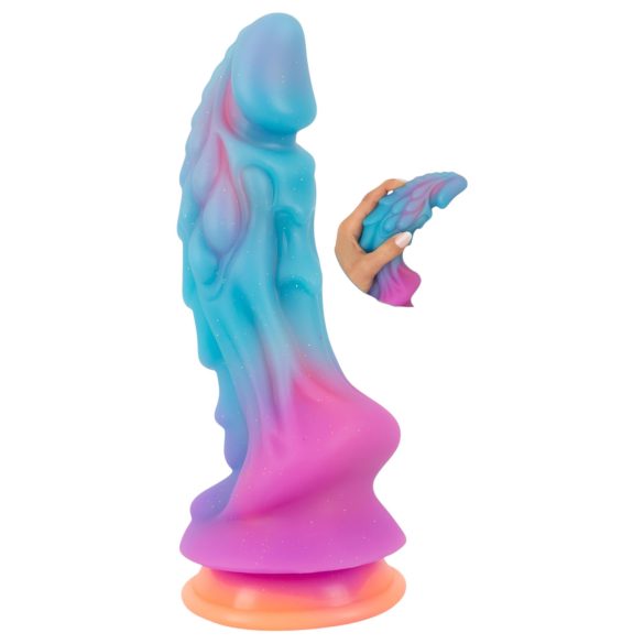 Beasty Cocks - utomjordisk silikon dildo (blå-orange)