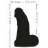 Realistixxx Real Giant - testikeldildo - 22 cm (svart)