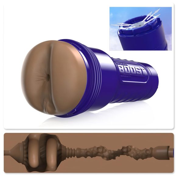 Fleshlight Boost Blast - realistisk brun bakmasturbator