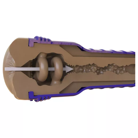 Fleshlight Boost Blast - realistisk analmasturbator - brun