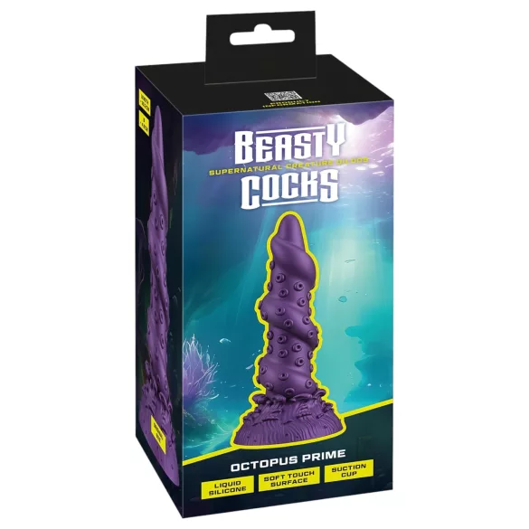 Beasty Cocks Octopus Prime - dildo med tentakler - silikon lila