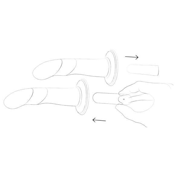 ROMP Piccolo - dildo silikon flexibel - blå lila