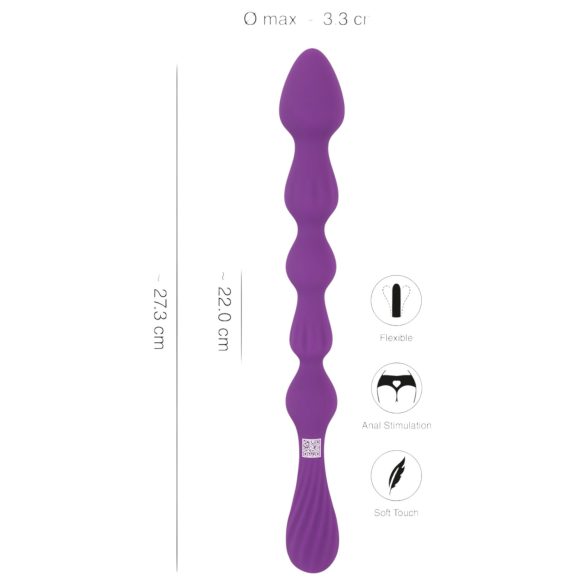 You2Toys - flexibel analdildo med kulor - lila
