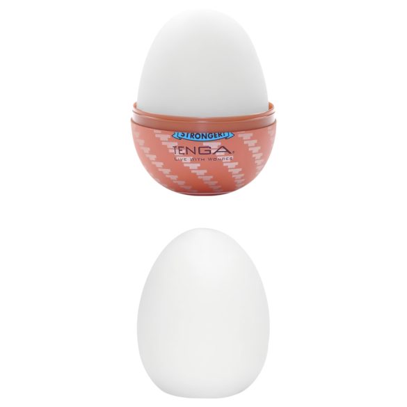 TENGA Egg Spiral Stronger - onanitägg - engångsbruk - vit