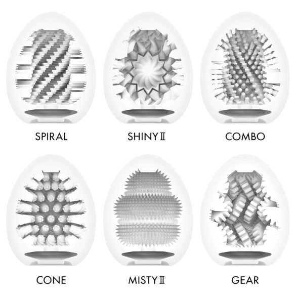 TENGA - äggmasturbator set - stark känsla - 6 st