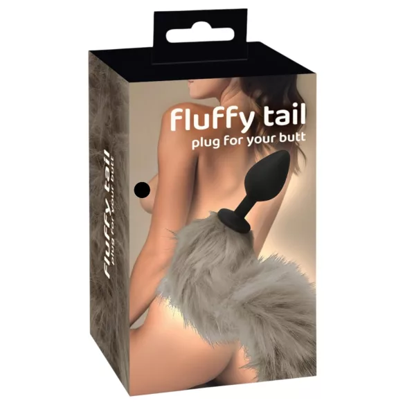 You2Toys - analplug med svans - silikon - grå