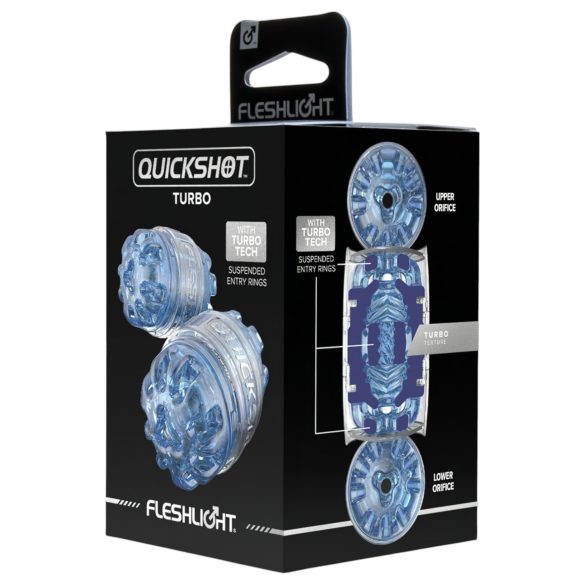 Fleshlight Quickshot Turbo - resvägsmasturbator - blå