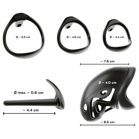 You2Toys - peniskorg med penisplugg - svart