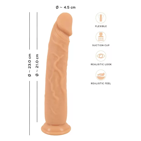 You2Toys - dildo realistisk - 23 cm - hudfärgad