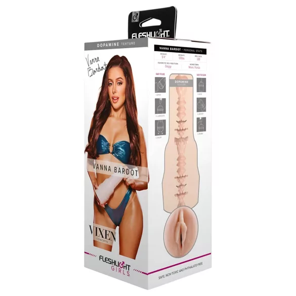 Fleshlight Vanna Bardot - realistisk vaginaficka - hudfärg