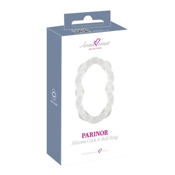 Beau Coeur Parinor - penisring och pungring - transparent silikon