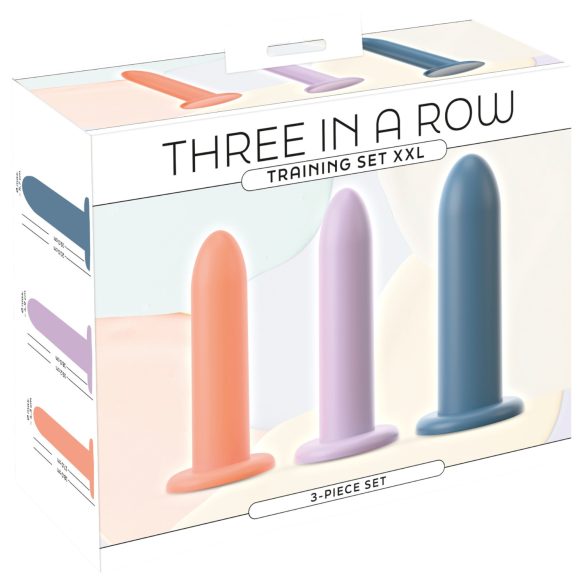 Three in a Row - dildo träningsset - 3-pack färgglad