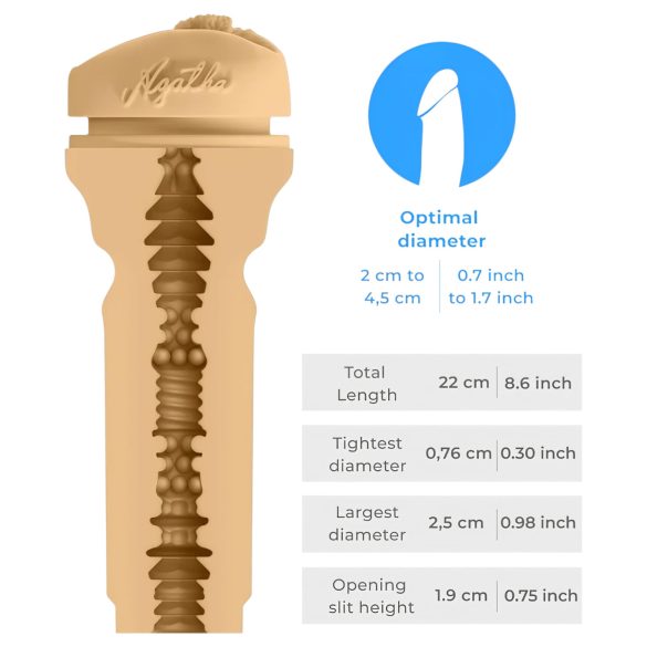 Kiiroo Agatha Vega - masturbator - PowerBlow kompatibel - naturfärg