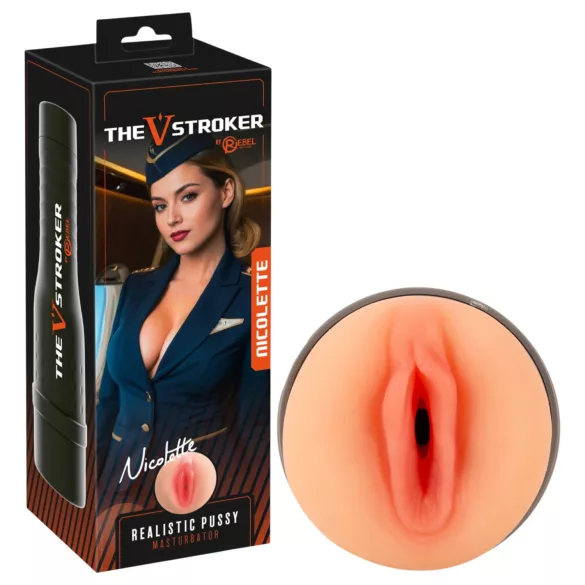 Rebel The V-Stroker Nicolette - realistisk konstgjord vagina-masturbator (hudfärgad)