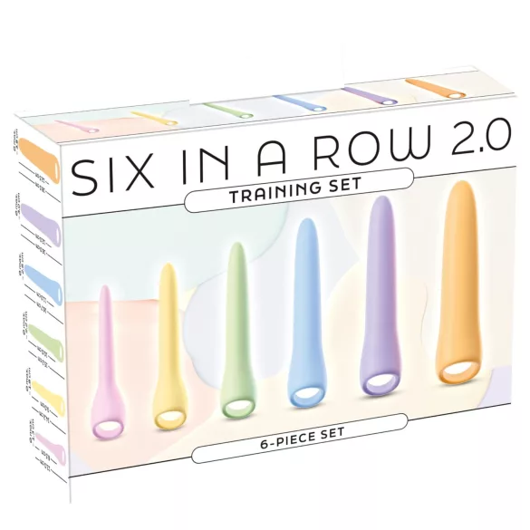 You2Toys Six in a Row 2.0 - 6‑delat silikon-dildo- och dilatorset (färgglatt)