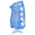 Fleshlight Fleshskins Grip Blue Ice - öppet masturbatorhylsa i båda ändar (blå)