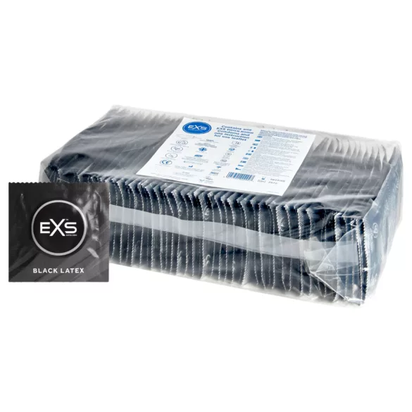 EXS Black - latexkondom - svart - 100 st