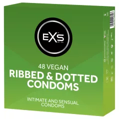 EXS Ribbed & Dotted - räfflat, knottrigt kondom (48 st)
