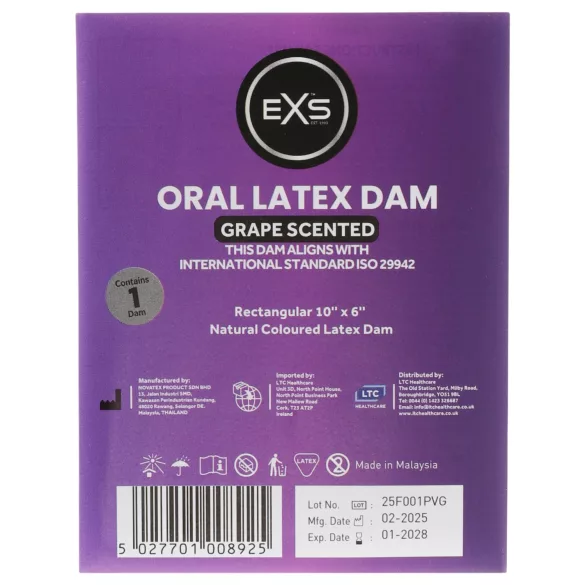EXS slickepott med druvsmak - latexskydd (1 st)
