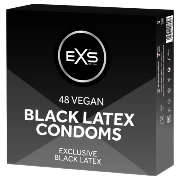 EXS Black - svarta kondomer (48 st)
