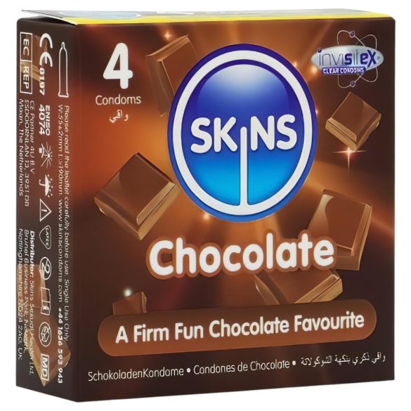 Skins - kondom - chokladsmak - 4 pack