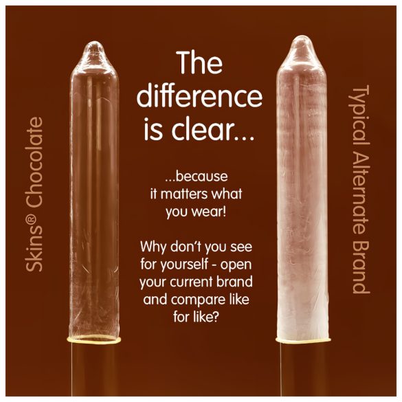 Skins - kondom - chokladsmak - 4 pack