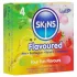 Skins - smaksatt kondom - mint, tuggummi, banan, jordgubb (4 st)