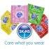 Skins - smaksatt kondom - mint, tuggummi, banan, jordgubb (4 st)