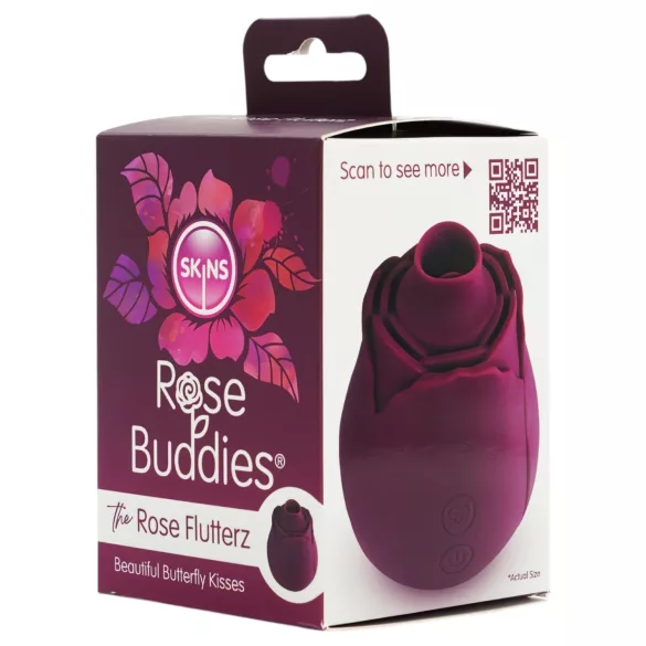 Skins Rose Flutterz - klitorisstimulator med uppladdningsbart batteri (lila)