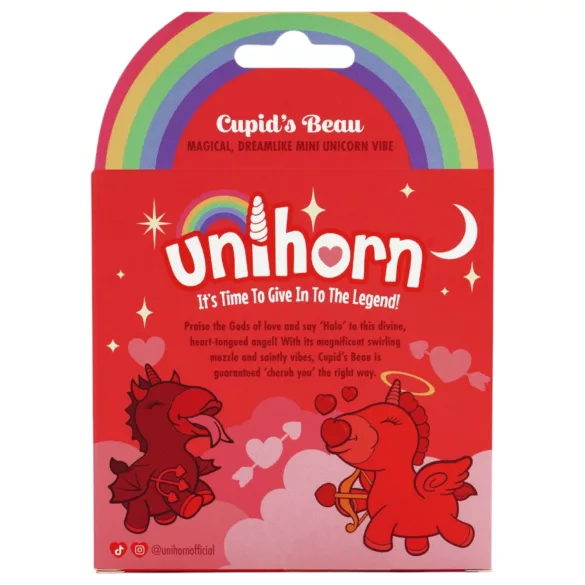 Unihorn Cupid's Beau - klitorisstimulator vibrator - uppladdningsbar silikon röd