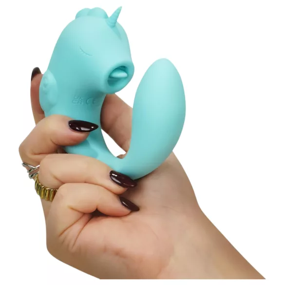 Unihorn C-Horse - G-punkts- och klitorisstimulerande vibrator (turkos)
