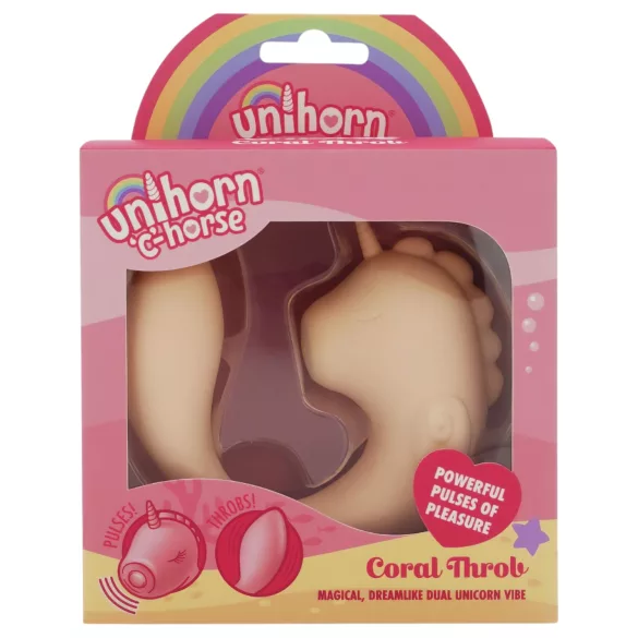 Unihorn C-Horse - G-punkts- och klitorisstimulerande vibrator (korall)